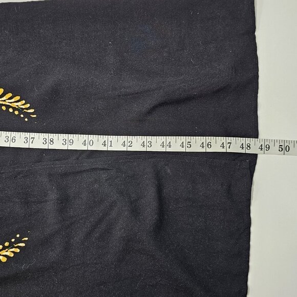 Flying Tomato Duster Womens Size Small Medium Maxi Kimono Black Floral Boho - Picture 11 of 11